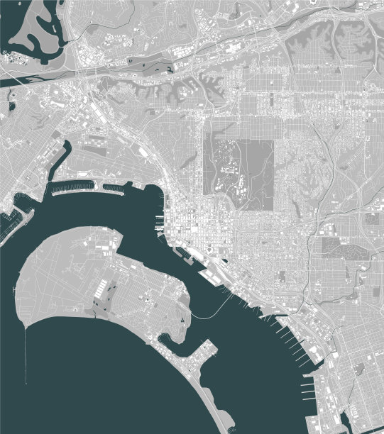 地图城市美国加州圣地亚哥图片下载