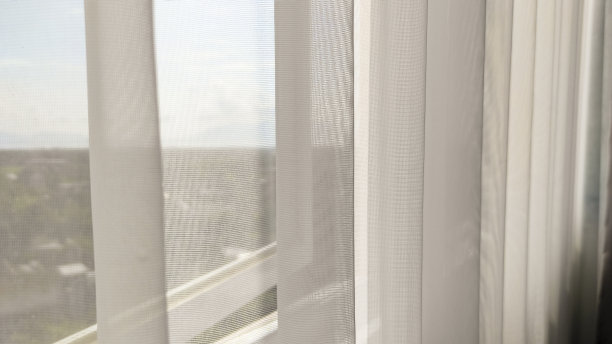 窗户的窗帘后面图片下载