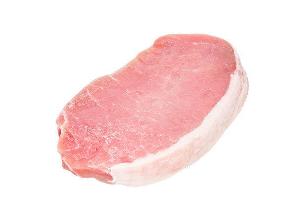 白底上的生猪腰肉图片下载