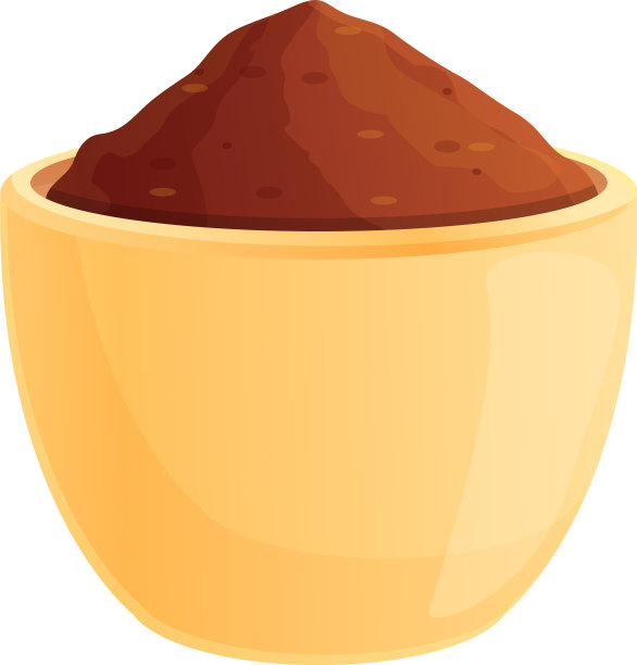 肉桂碗图标卡通风格图片下载