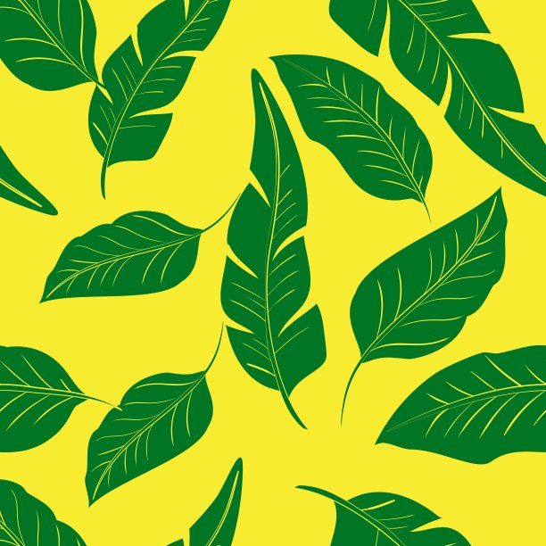 粉红色背景上的黄色棕榈叶图片下载