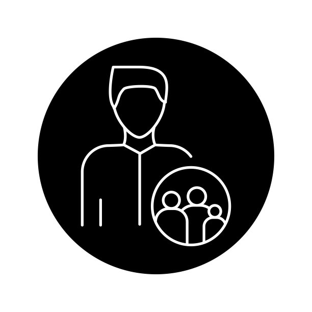 家庭医生彩色线条图标。主题专家。图片下载