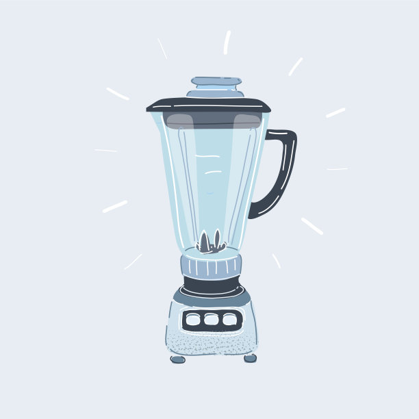 矢量插图的空搅拌机在白色的背景图片下载