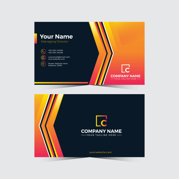 双面名片的现代模板图片下载