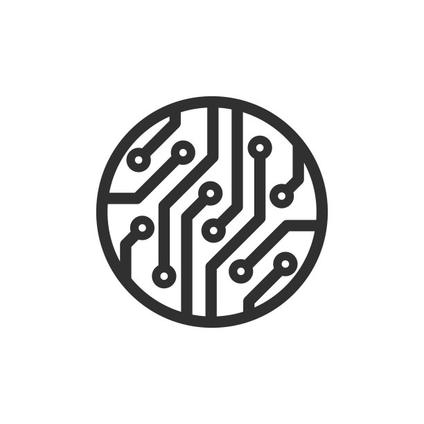 圆形电路板图标图像图片下载