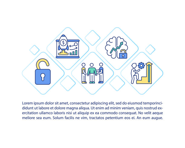 员工激励策略概念图标与文本图片下载