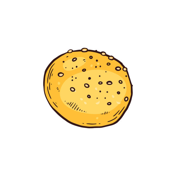 小麦小圆面包，面包店的新鲜食物，糕点或面包的汉堡早餐图片下载