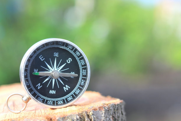 自然背景下的经典指南针图片下载