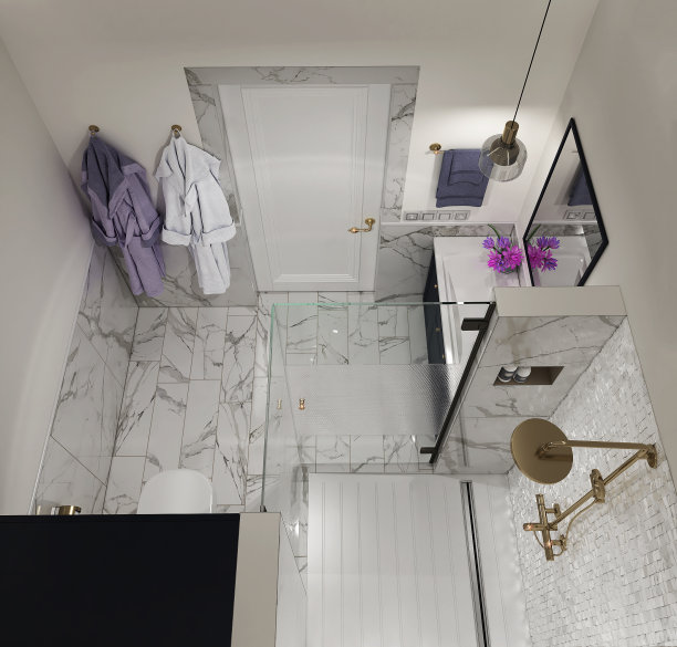 掌握浴室设计思路，3D渲染图片下载