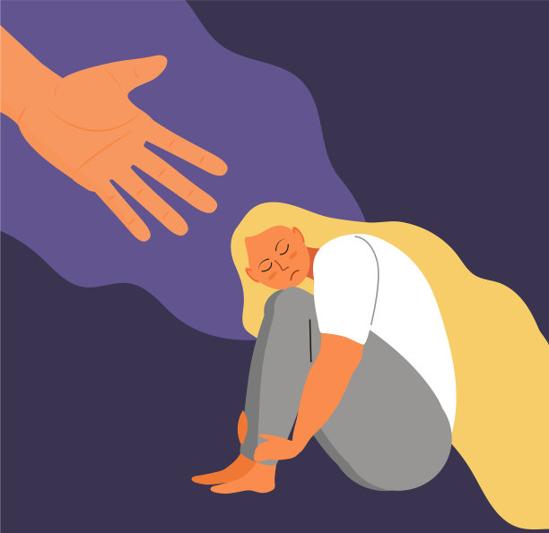 紧张沮丧的女孩概念场景图片下载