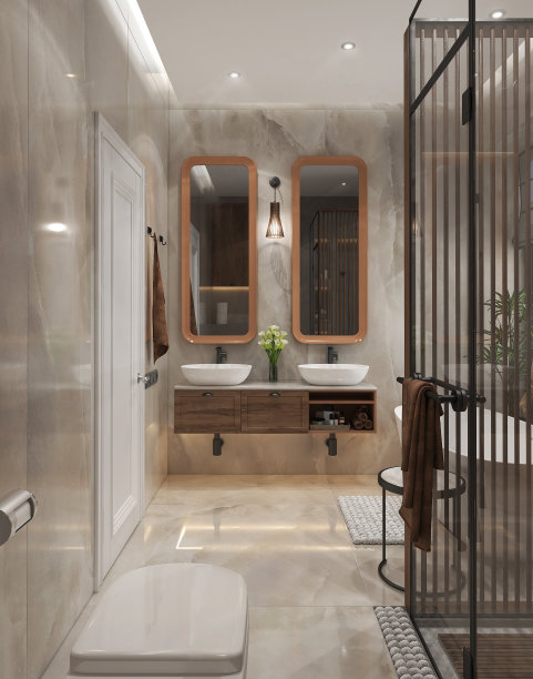 掌握浴室设计思路，3D渲染图片下载