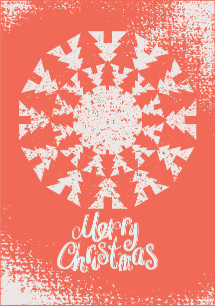 书法复古的圣诞卡片图片下载
