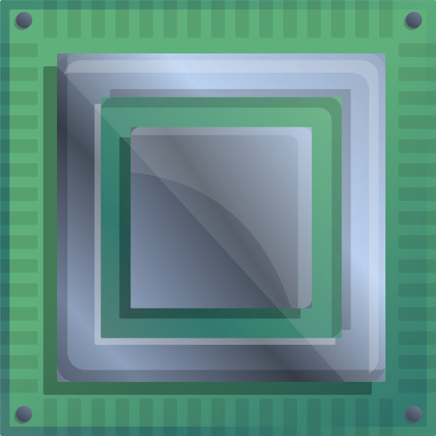 卡通风格的笔记本电脑处理器图标图片下载