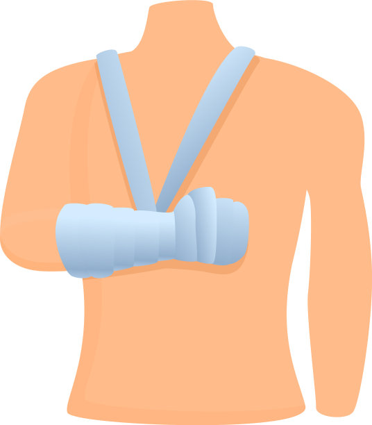 男人手绷带图标卡通风格图片下载