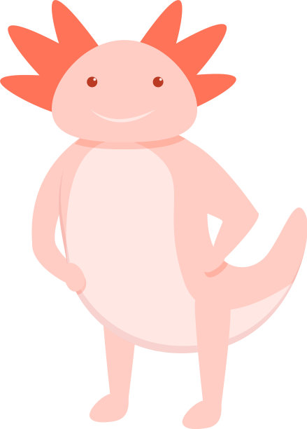 蝾螈微笑图标卡通风格图片下载