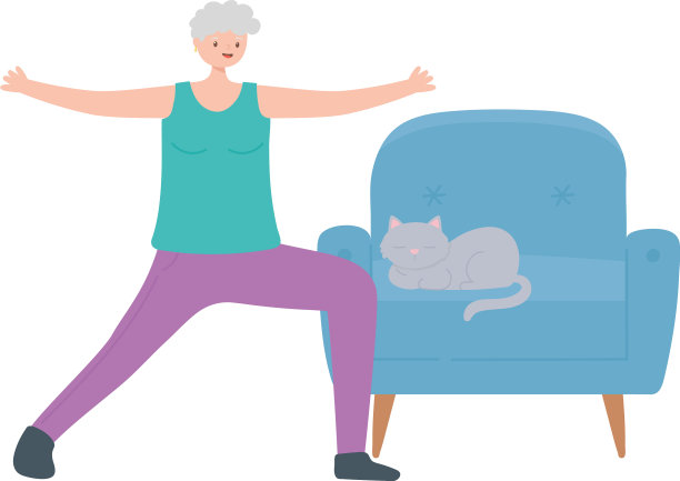 活动老年人奶奶在生活伸展图片下载