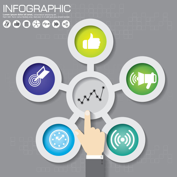 信息图设计模板和业务概念图片下载