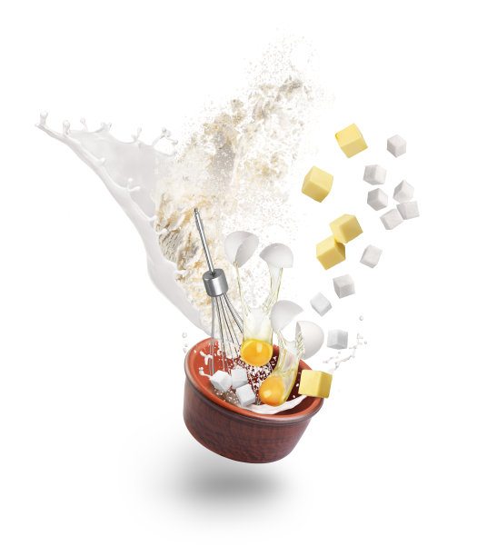 面团的原料。水。面粉。鸡蛋。牛奶图片下载