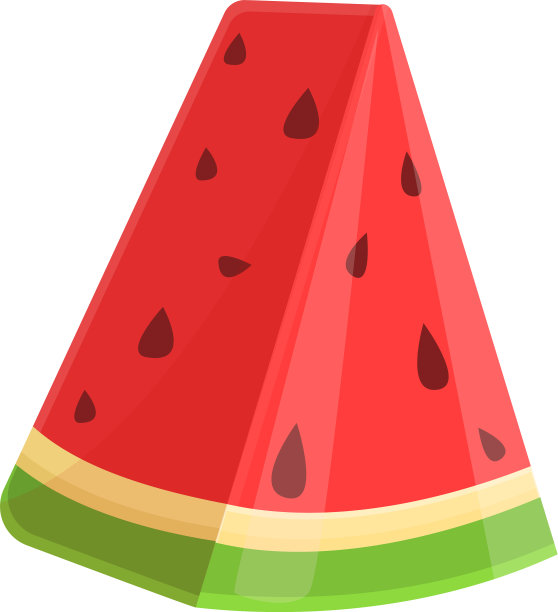夏季派对西瓜片图标卡通风格图片下载