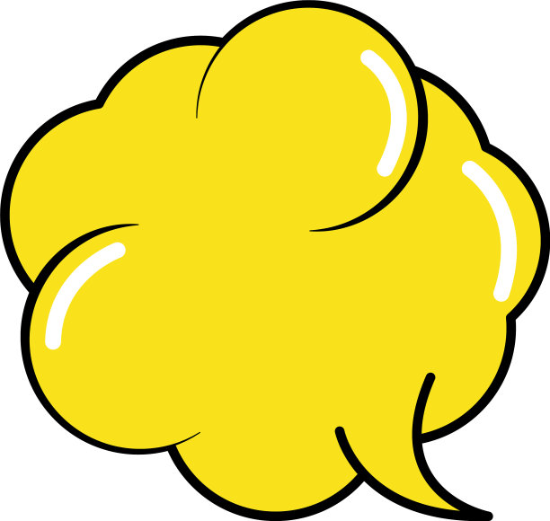 言语泡泡形云波普艺术漫画风格图片下载