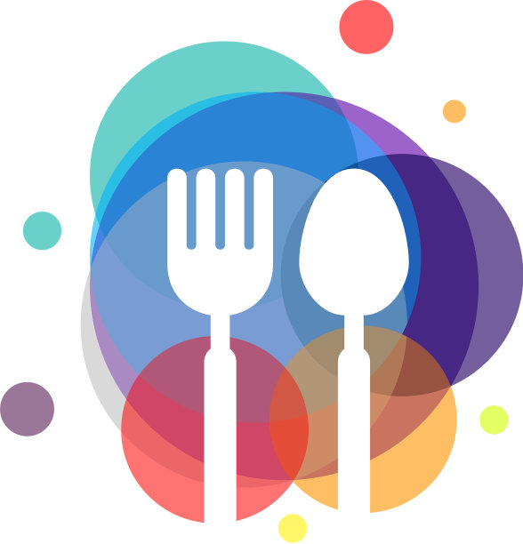 色彩斑斓的餐饮设计模板设计图片下载