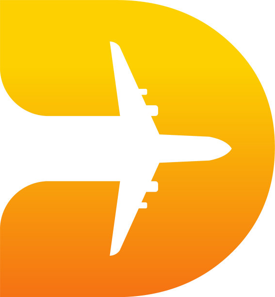 平面现代最初旅游标志设计的概念图片下载