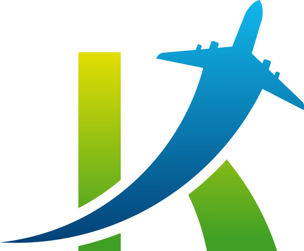 平面现代k最初旅行标志设计的概念图片下载