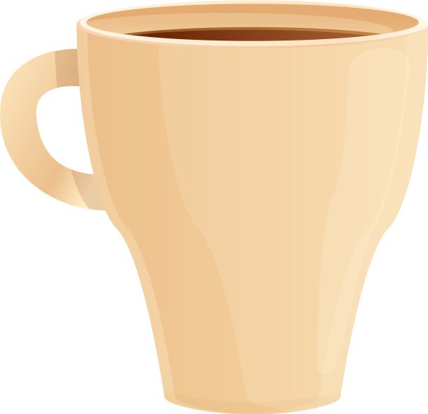 早上咖啡杯图标卡通风格图片下载