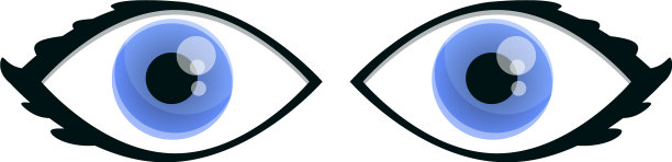 女性眼睛图标卡通风格图片下载