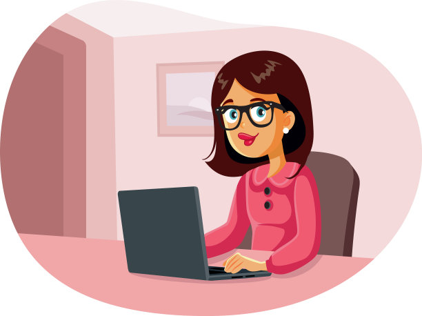 在家工作的妇女坐在图片下载