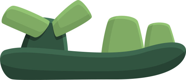 鞋子凉鞋图标卡通风格图片下载