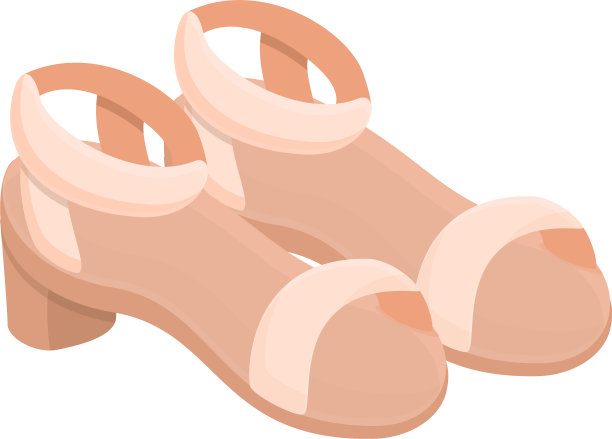 卡通风格的露趾凉鞋图片下载