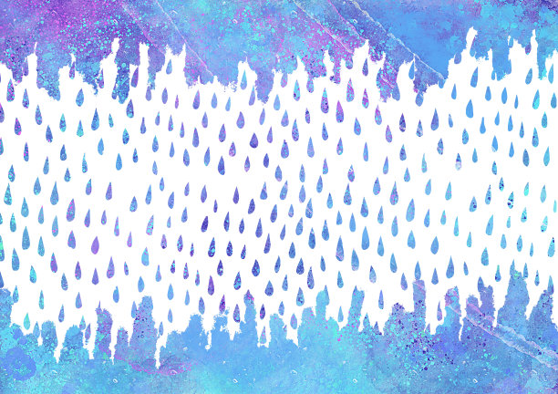 雨季6月水彩模板背景材料图标雨滴雨天图片下载