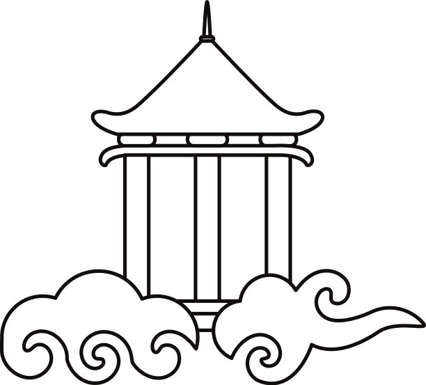 中国云天与柱塔图片下载