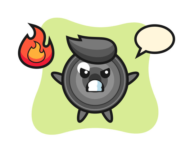 镜头人物卡通与愤怒的手势图片下载