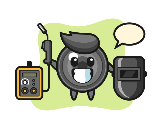 角色吉祥物镜头作为焊接工图片下载