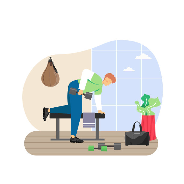 健身馆做三头肌运动的年轻人图片下载