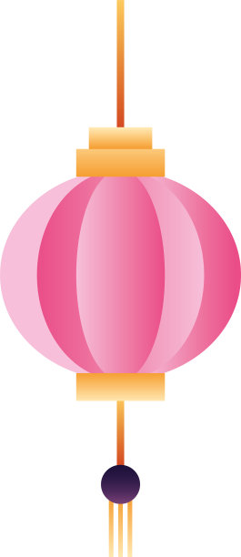 粉色中国纸灯挂图标图片下载