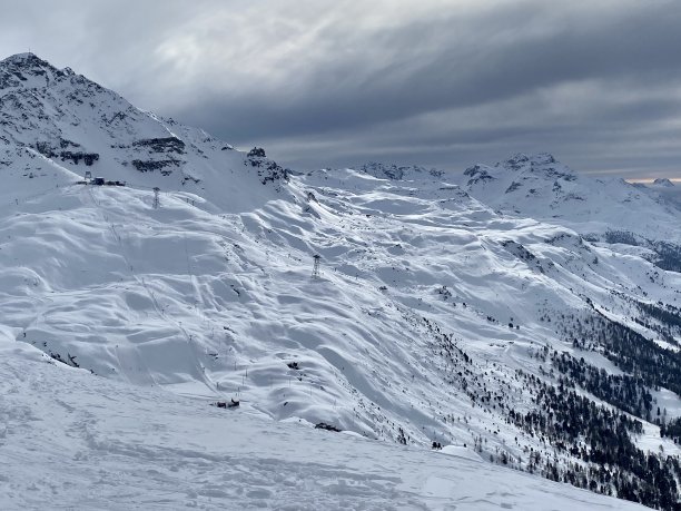 从Giand ' Alva, Skiarea Corvatsch/Furtschellas，恩加丁，瑞士的全景图片下载
