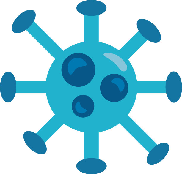 covid - 19颗粒平面样式图标图片下载