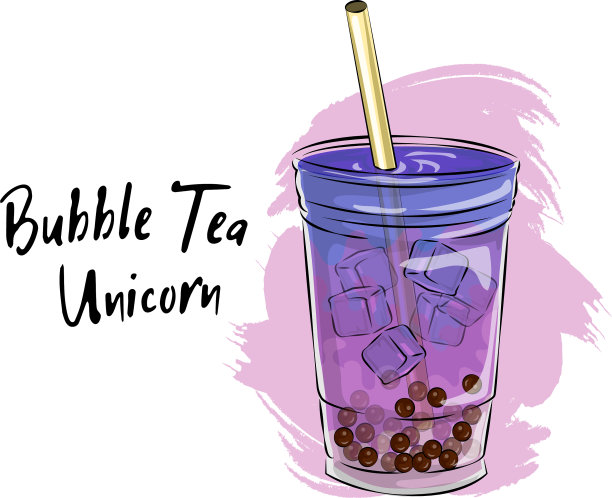 泡泡茶杯设计收藏美味饮品图片下载