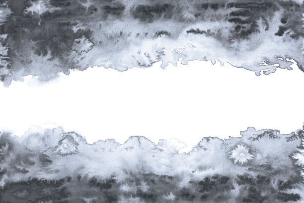 日本天然黑色水墨波浪抽象或粗犷手绘水彩背景、插画、线条艺术图片下载