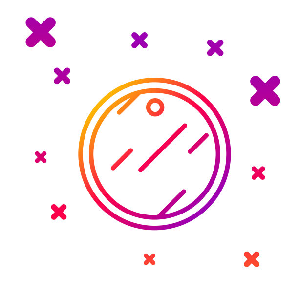 彩色线切割板图标隔离在白色上图片下载