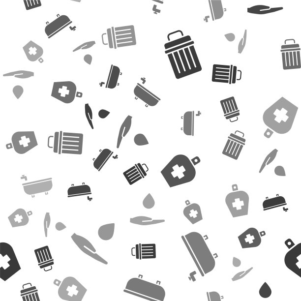 设置垃圾桶、浴缸、瓶子、液体图片下载