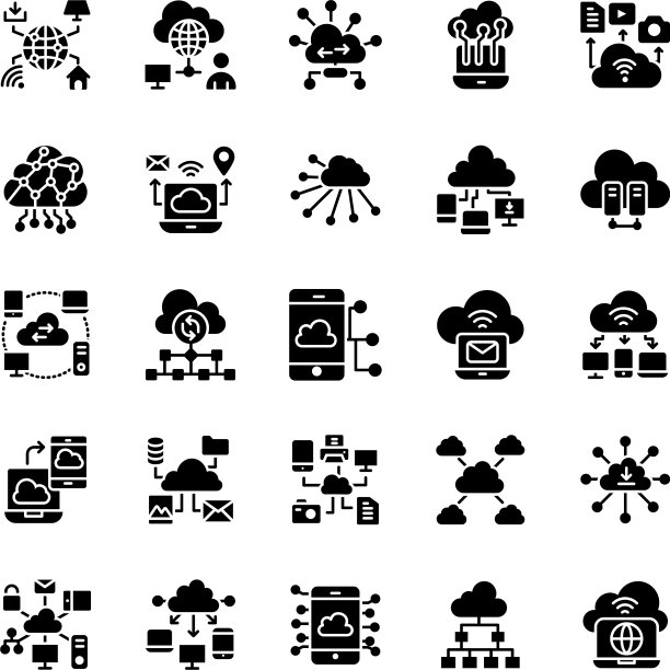 云服务glyph图标图片下载