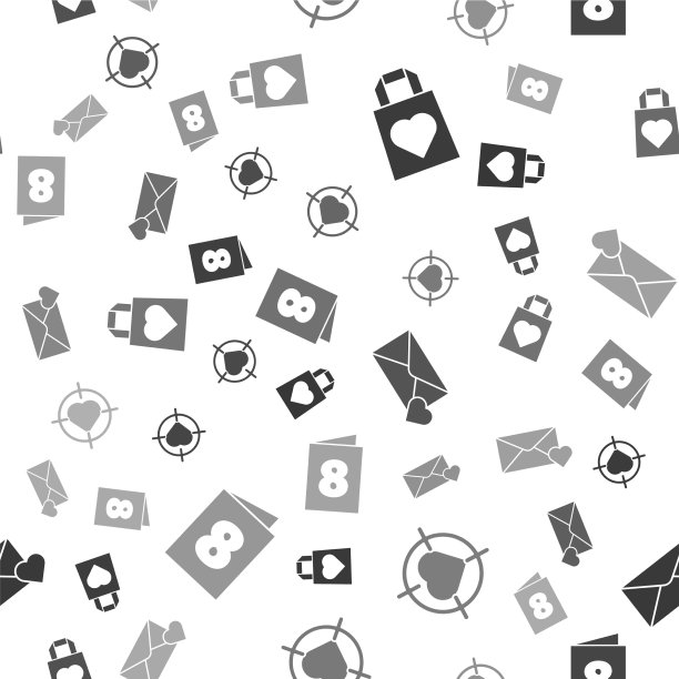 把购物袋放在心的中心图片下载