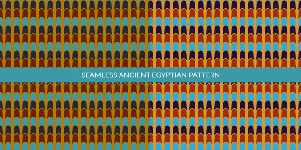 无缝古埃及几何图案集图片下载