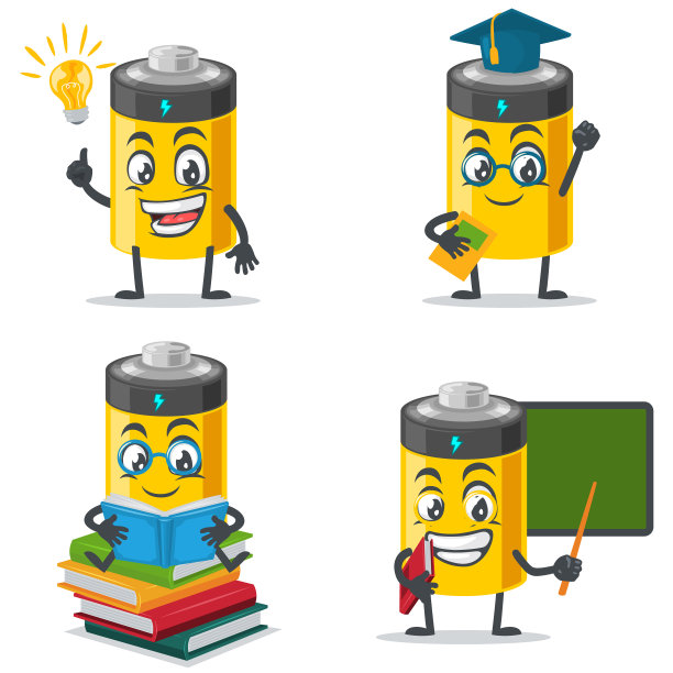 电池吉祥物或角色图片下载