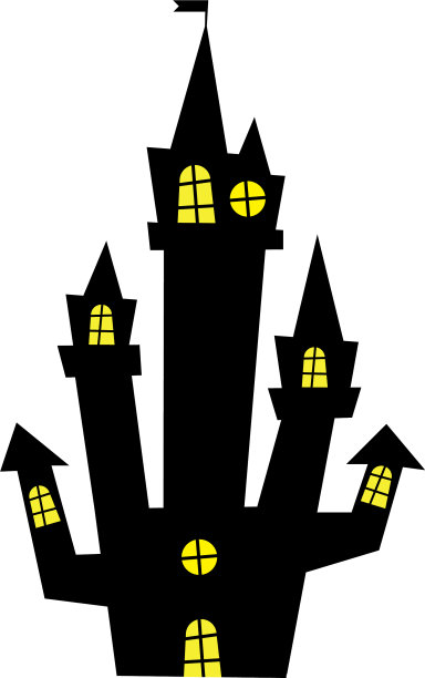 万圣节黑屋设计图片下载