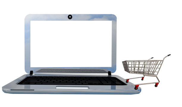 电子商务快速送货笔记本电脑钱美元超市手推车飞行快速交易- 3d渲染图片下载